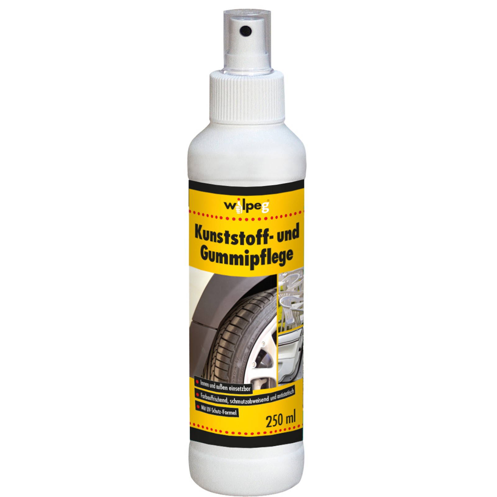 WILPEG Kunststoff und GummiPflege 250 ml Reinigen & Pflegen Haushalt